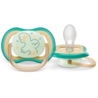 Соска-пустышка силиконовая ортодонтическая с футляром 0-6 мес. Ultra Air Night Philips Avent 2шт (SCF376/18) миниатюра фото №4
