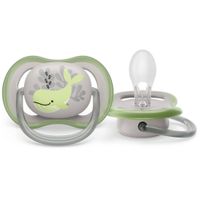 Соска-пустышка силиконовая ортодонтическая с футляром 6-18 мес. Ultra Air Philips Avent 2шт (SCF085/60) миниатюра фото №3