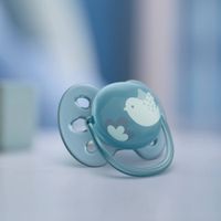 Соска-пустышка силиконовая ортодонтическая с футляром 6-18 мес. Ultra Soft Philips Avent (SCF092/04) миниатюра фото №2