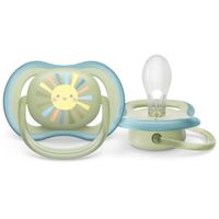 Соска-пустышка силиконовая ортодонтическая с футляром 0-6 мес. Ultra Air Philips Avent 2шт (SCF085/58) миниатюра фото №5