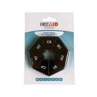 Таблетница на неделю черная First Aid/Ферстэйд