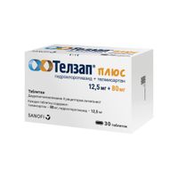 Телзап Плюс таблетки 12,5мг+80мг 30шт миниатюра фото №3