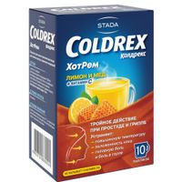 Колдрекс ХотРем вкус меда и лимона порошок для приг. раствора для приема внутрь пак. 10шт миниатюра фото №2