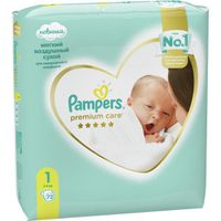 Подгузники Pampers (Памперс) Premium Care 2-5 кг, размер 1, 72 шт. миниатюра фото №6