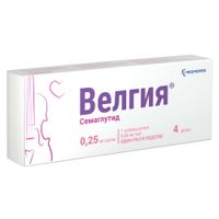 Велгия раствор для п/к введ. шприц-ручка 0,25мг/доза 1,5мл+Игла 5шт миниатюра фото №2