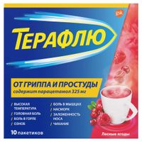 ТераФлю лесные ягоды порошок для приг. раствора для приема вн. 10шт миниатюра фото №2