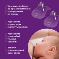 Накладки защитные на соски Philips Avent/Авент средние, 2шт, р.М (SCF153/03) миниатюра фото №7