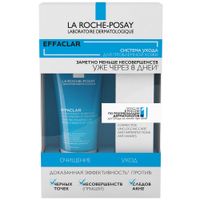 Набор Effaclar La Roche-Posay/Ля рош позе: Крем-гель корректирующий 15мл+Гель очищающий пенящийся 50мл (VRU03660)