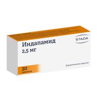 Индапамид таблетки п/о плен. 2,5мг 30шт миниатюра фото №2