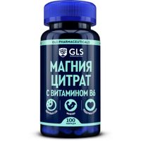 Магния цитрат с витамином В6 GLS капсулы 500мг 100шт миниатюра