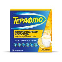 ТераФлю вкус лимона порошок для приг. раствора для приема внутрь пак. 325мг+10мг+20мг+50мг 10шт миниатюра фото №2