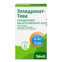 Золедронат-Тева концентрат для приг. раствора для инфузий 4мг 5мл миниатюра фото №2