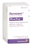 Логимакс таблетки пролонг. действ. 5мг+47,5мг 30шт