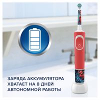 Детская электрическая зубная щетка Oral-B/Орал-Би от 3 лет Spiderman миниатюра фото №10