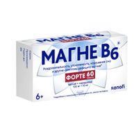 Магне В6 Форте таблетки п/о плен. 100мг+10мг 60шт миниатюра фото №4