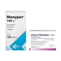 1X Милурит таблетки 100мг 100шт + 1X Ксефокам таблетки п/о плен. 8мг 10шт