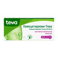 Левоцетиризин-Тева таблетки п/о плен. 5мг 14шт миниатюра фото №2