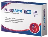 Ранокардум таблетки с пролонг. высвобожд. п/о плен. 1000мг 60шт