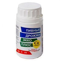 Пивные дрожжи Экко Плюс с кальцием таблетки 100шт