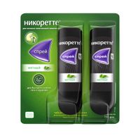 Никоретте вкус мятный никотиновый спрей для местного применения 1мг/доза 13,2мл 2шт