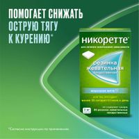 Никоретте вкус морозной мяты резинка жевательная лекарственная 2мг 30шт миниатюра фото №2 Никоретте вкус морозной мяты резинка жевательная лекарственная 2мг 30шт миниатюра фото №2