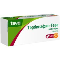 Тербинафин-Тева таблетки 250мг 14шт миниатюра фото №2
