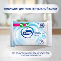 Бумага туалетная влажная Pure Zewa/Зева 40шт миниатюра фото №2