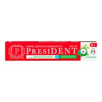 Паста зубная детская вкус земляники с фтором 6+ President/Президент 70г