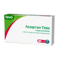 Лозартан-Тева таблетки п/о плен. 25мг 30шт миниатюра фото №2