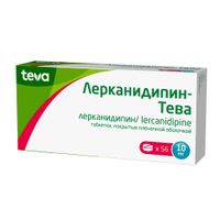 Лерканидипин-Тева таблетки п/о плен. 10мг 56шт миниатюра фото №3