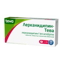 Лерканидипин-Тева таблетки п/о плен. 20мг 28шт миниатюра фото №3