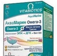 Аквамарин Омега-3 Vitabiotics/Витабиотикс капсулы 60шт