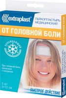 Пластырь экстрапласт компресс от головной боли 5х12см n3