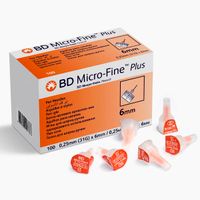 Иглы для шприц-ручки одноразовые 31G Micro-Fine Plus BD/БиДи 0,25х6мм 100шт (320736)