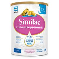 Смесь сухая детская от 0 до 6 мес. Гипоаллергенный 1 Similac/Симилак банка 750г