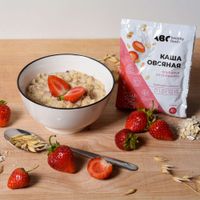 Каша овсяная быстрого приготовления витаминизированная вкус клубники со сливками ABC Healthy Food 40г миниатюра фото №3 Каша овсяная быстрого приготовления витаминизированная вкус клубники со сливками ABC Healthy Food 40г миниатюра фото №3