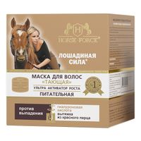 Маска для волос тающая питательная с вытяжкой из перца и гиалуроновой кислотой Лошадиная сила банка 250мл