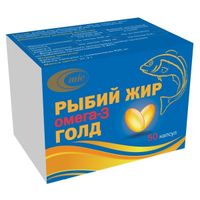 Рыбий жир Омега-3 Голд капсулы 625мг 50шт