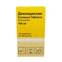 Доксициклин Солюшн Таблетс таблетки диспергируемые 100мг 10шт миниатюра фото №2