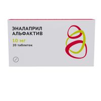 Эналаприл Альфактив таблетки 10мг 20шт миниатюра фото №2