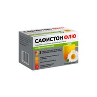 Сафистон Флю вкус ромашки порошок для приг. раствора для приема внутрь пак. 4,95г 500мг+25мг+200мг 10шт