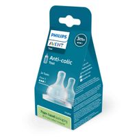 Соска силиконовая средний поток с 3 мес. Anti-colic Philips Avent 2шт (SCY763/02) миниатюра фото №2