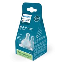 Соска силиконовая медленный поток с 1 мес. Anti-colic Philips Avent 2шт (SCY762/02) миниатюра фото №2