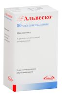 Альвеско аэрозоль для ингаляций дозированный 80мкг/доза 5мл 60доз