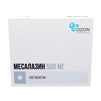 Месалазин таблетки кишечнорастворимые п/о 500мг 50шт