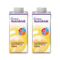 2Х Питание лечебное диетическое высококалорийное со вкусом банана Nutridrink/Нутридринк 200мл 