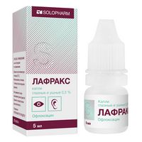 Лафракс капли глазные и ушные 0,3% 5мл
