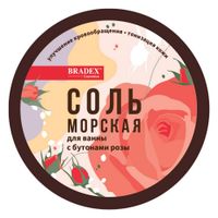 Соль морская для ванны с бутонами розы Cosmetics Bradex/Брадекс 600г миниатюра фото №2