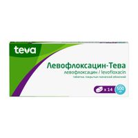 Левофлоксацин-Тева таблетки п/о плен. 500мг 14шт