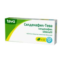 Силденафил-Тева таблетки п/о плен. 50мг 12шт миниатюра фото №2 Силденафил-Тева таблетки п/о плен. 50мг 12шт миниатюра фото №2